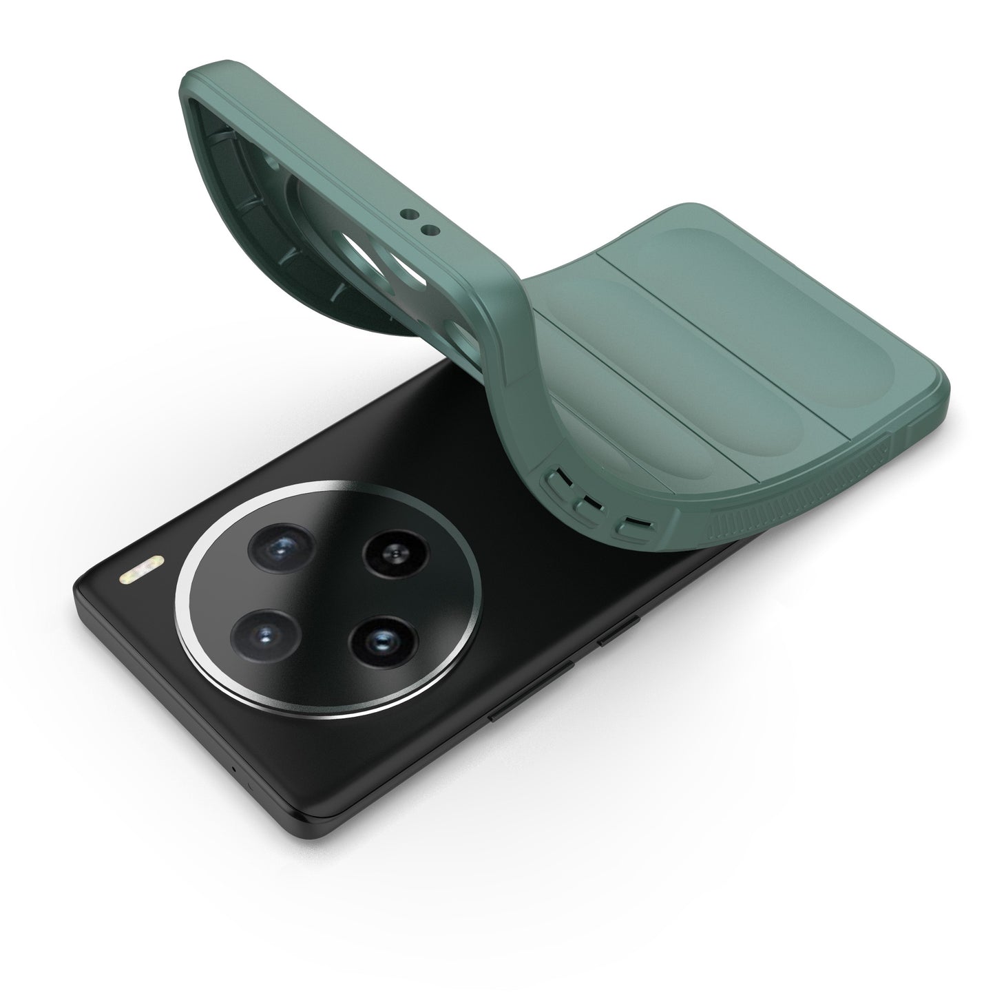 For vivo X100 5G Case Rugged Phone Protector Soft TPU Phone Back Shell Cover - Green