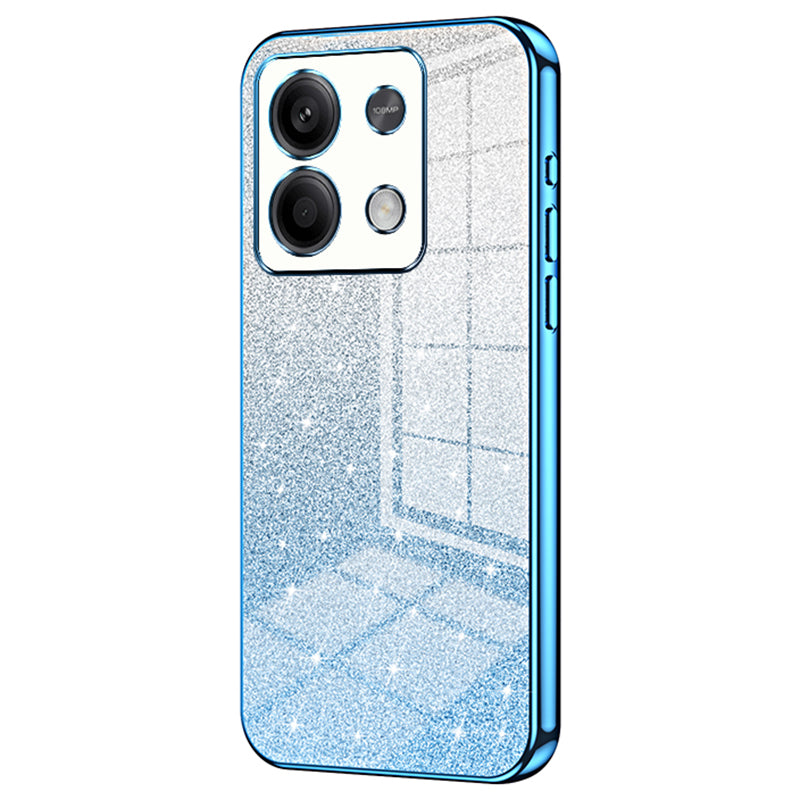 For Xiaomi Redmi Note 13 5G Glitter Design TPU Cover Precise Cutout Cell Phone Case - Blue