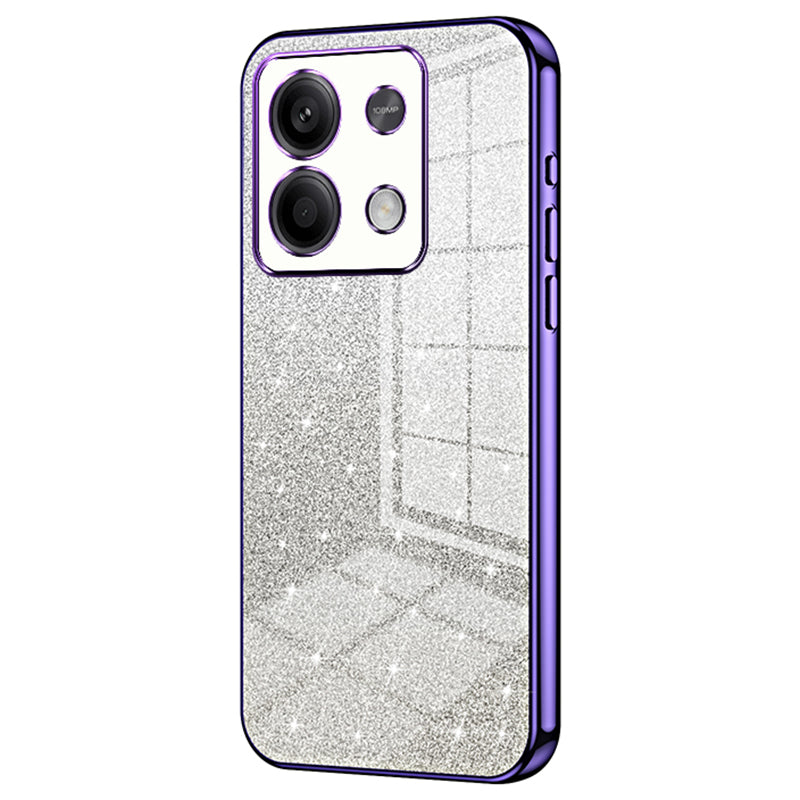 For Xiaomi Redmi Note 13 5G Glitter Design TPU Cover Precise Cutout Cell Phone Case - Purple