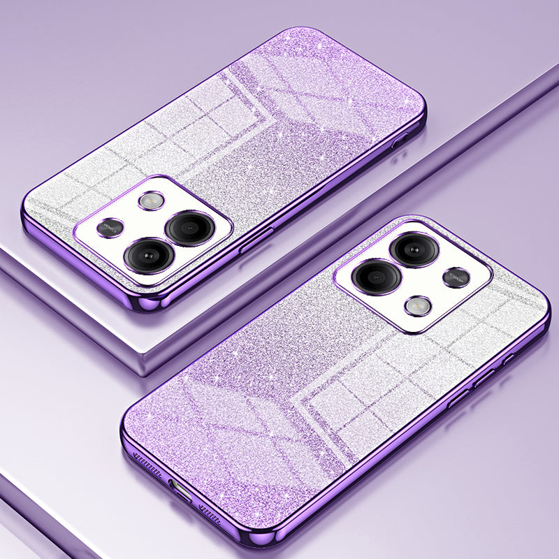 For Xiaomi Redmi Note 13 5G Glitter Design TPU Cover Precise Cutout Cell Phone Case - Purple