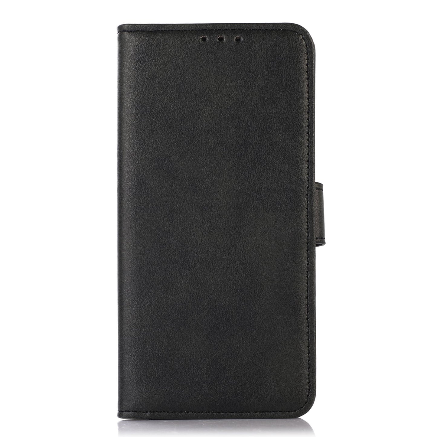For Xiaomi Redmi Note 13 Pro 5G / Poco X6 5G Case Cowhide Texture Foldable Stand Leather Cover - Black