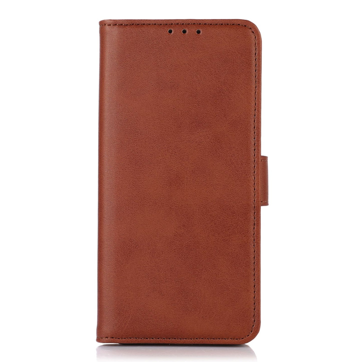 For Xiaomi Redmi Note 13 Pro 5G / Poco X6 5G Case Cowhide Texture Foldable Stand Leather Cover - Brown