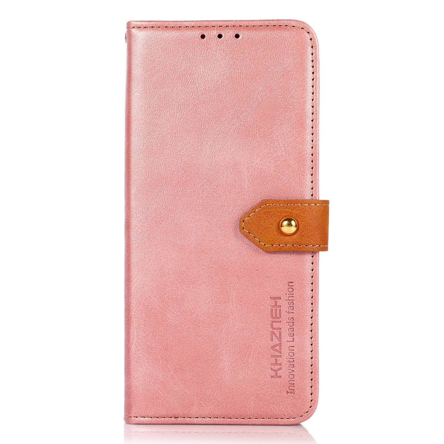 KHAZNEH For Xiaomi Redmi Note 13 Pro 5G / Poco X6 5G Cell Phone Case PU Leather Full Protection Cover - Rose Gold