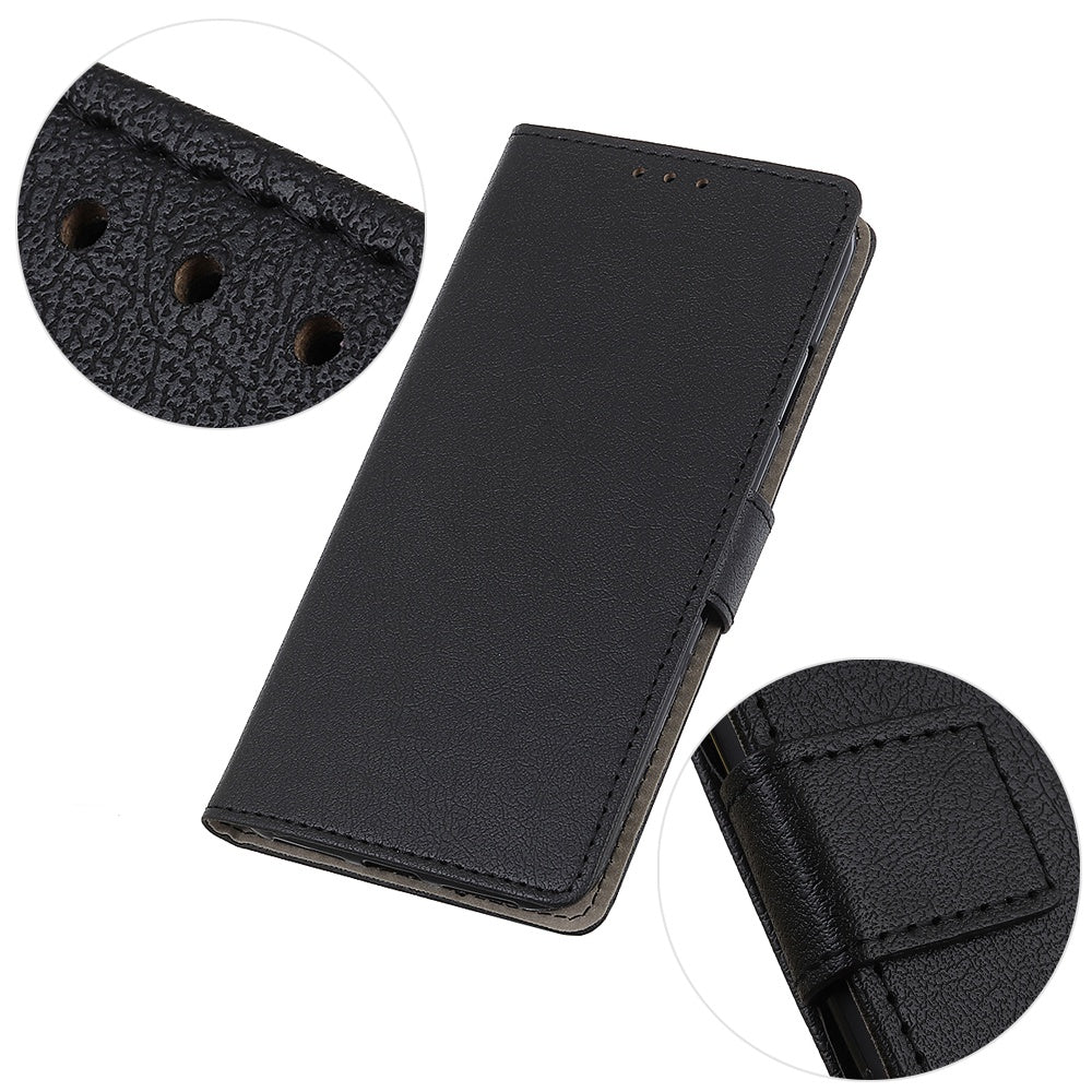 For Xiaomi Redmi Note 13 Pro+ 5G Cell Phone Cases Drop Resistant PU Leather Cover - Black