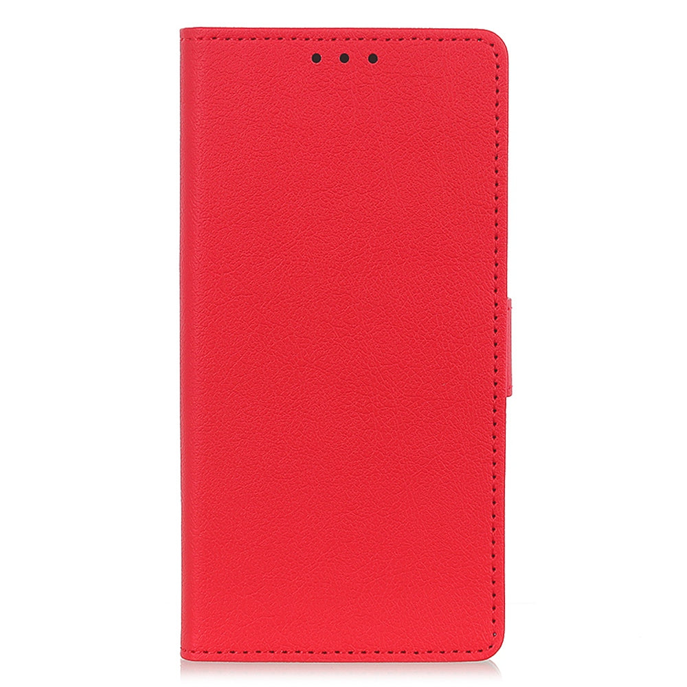 For Xiaomi Redmi Note 13 Pro+ 5G Cell Phone Cases Drop Resistant PU Leather Cover - Red