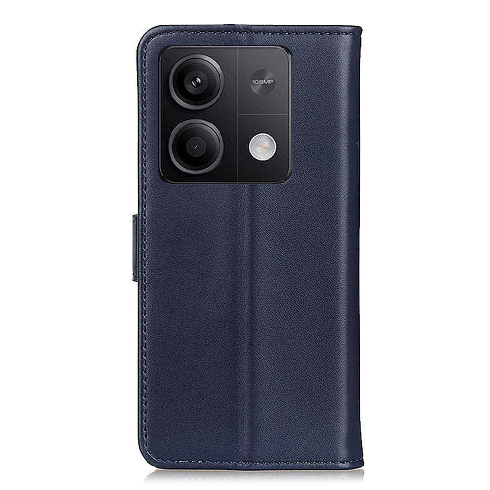 For Xiaomi Redmi Note 13 5G / 13 5G (China) Case Anti-Scratch PU Leather Drop-Proof Cell Phone Cover Wallet - Blue