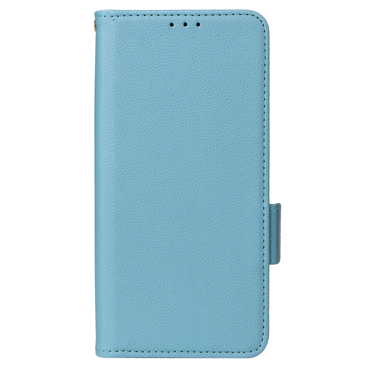 For Xiaomi Redmi Note 13 Pro 5G / Poco X6 5G Cell Phone Case Litchi Texture Leather Cover with Strap - Baby Blue