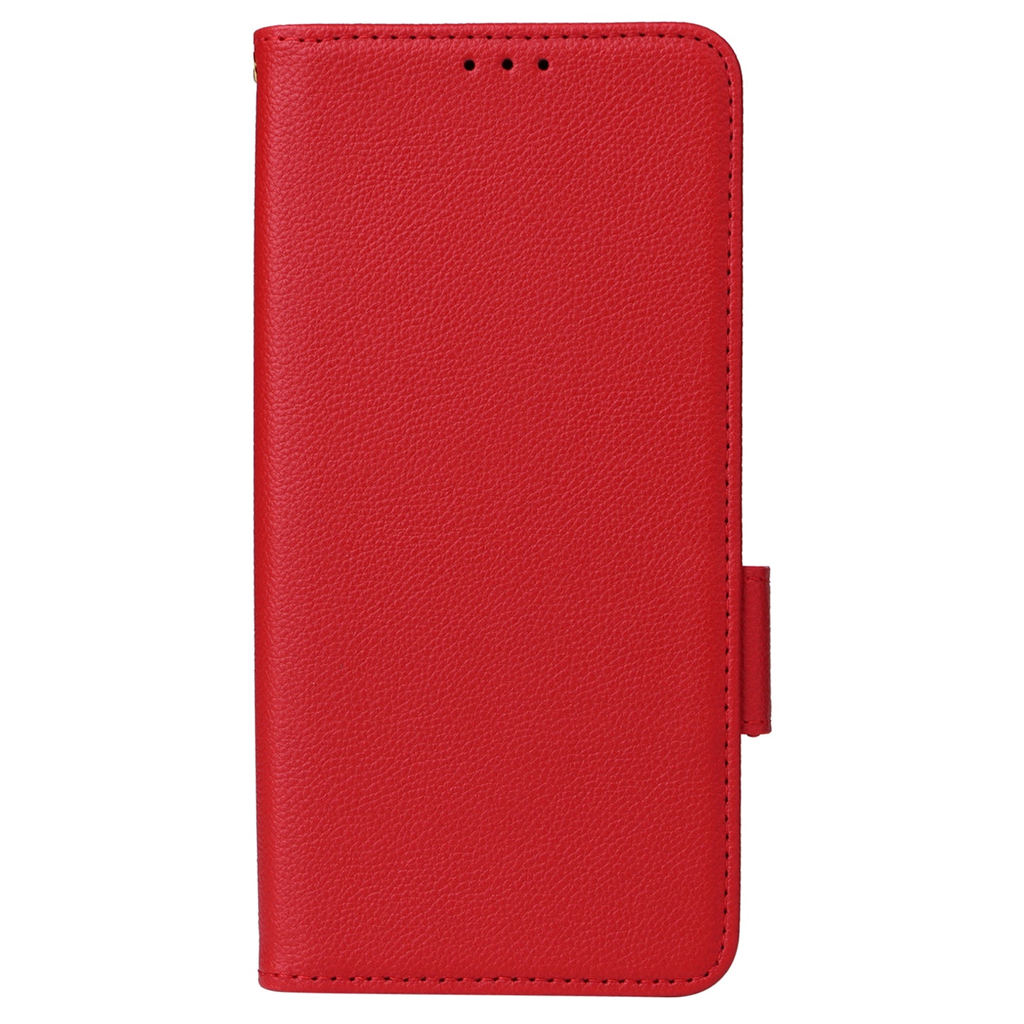 For Xiaomi Redmi Note 13 Pro 5G / Poco X6 5G Cell Phone Case Litchi Texture Leather Cover with Strap - Red