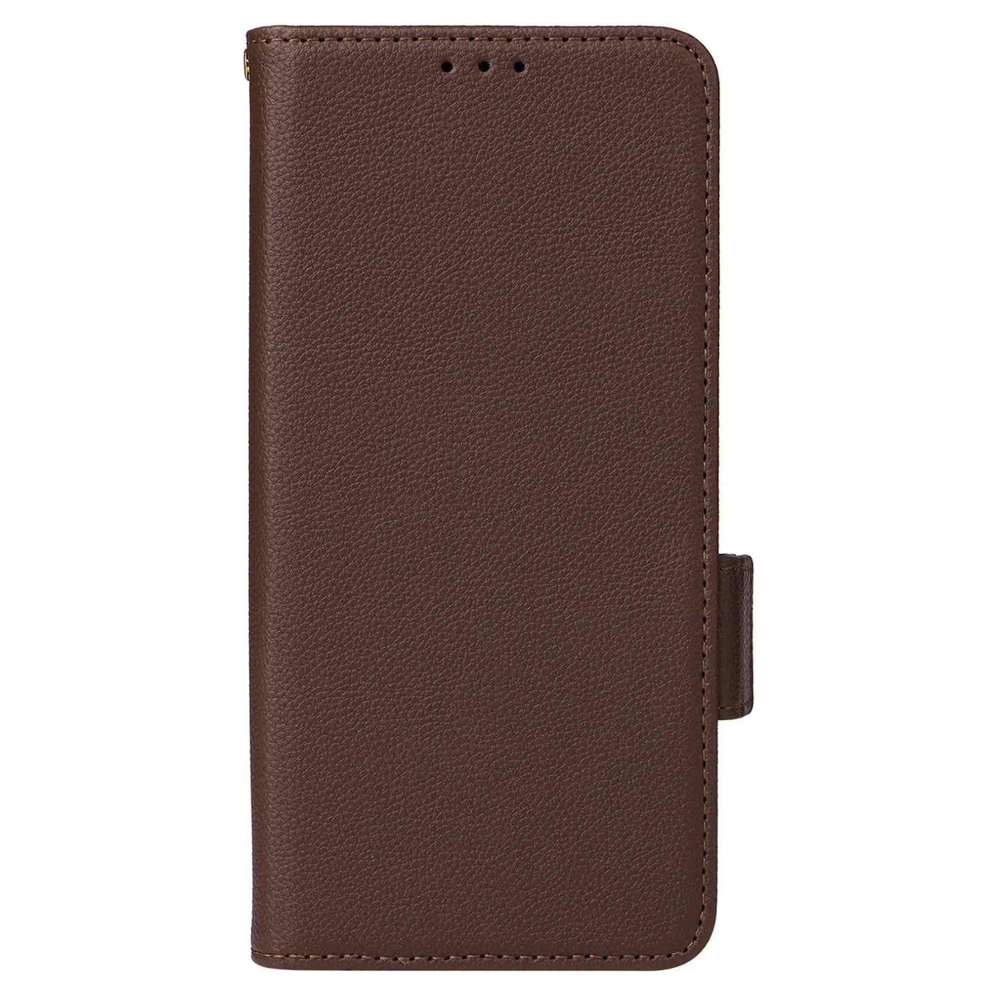 For Xiaomi Redmi Note 13 5G Cover Leather Wallet Stand Cell Phone Case with Strap - Brown