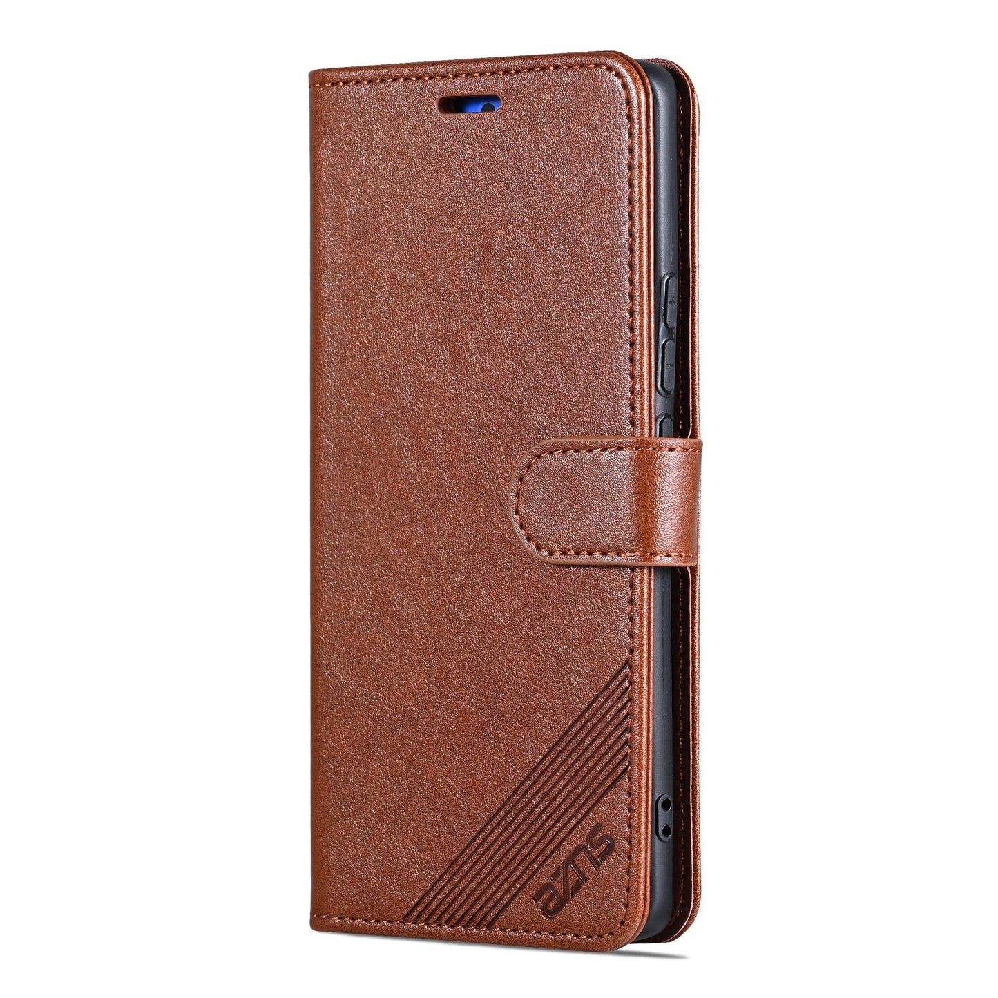 AZNS For vivo X100 5G Case PU Leather Phone Cover with Wallet Stand - Brown
