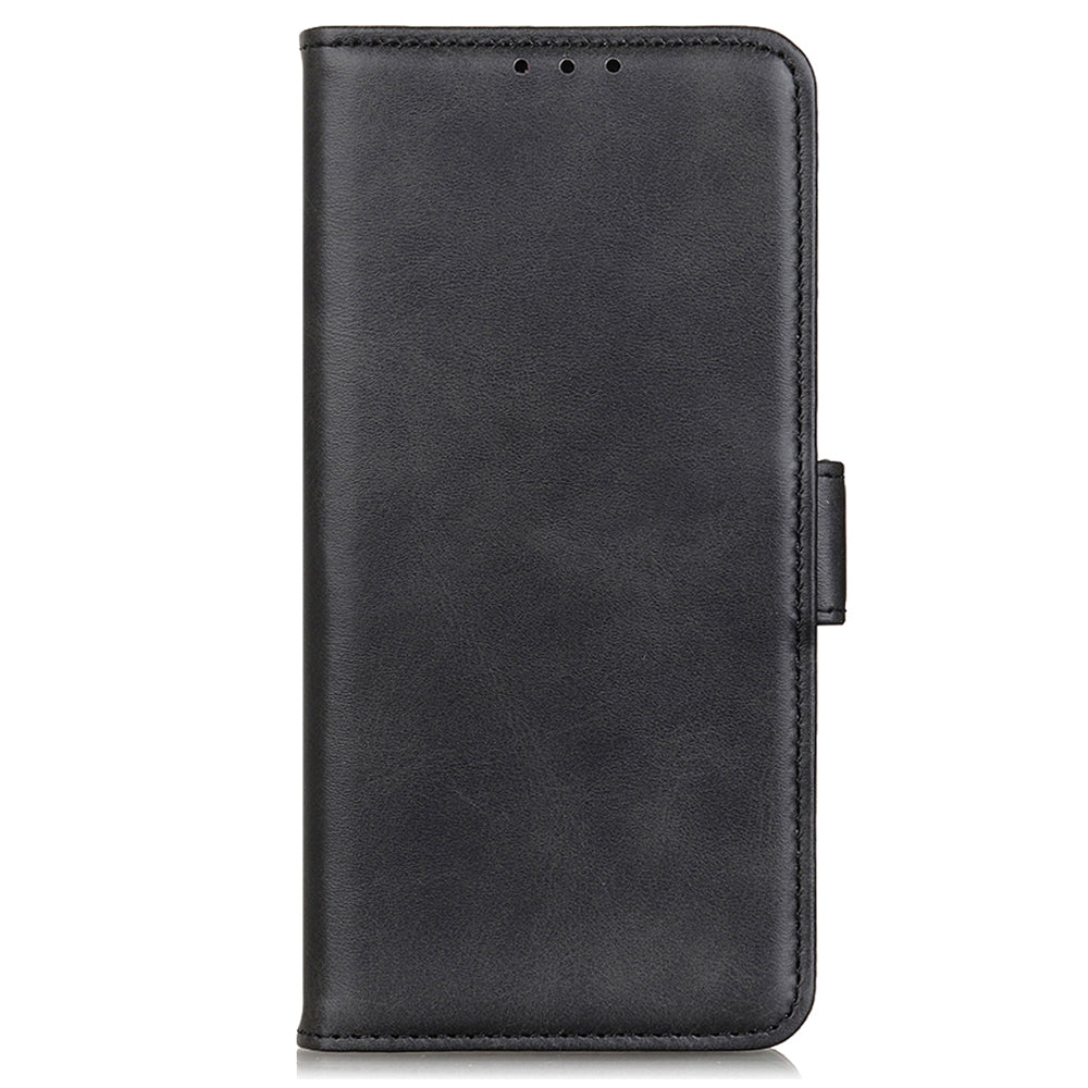 For Xiaomi Redmi Note 13 5G / 13 5G (China) Leather Case Magnetic Clasp Wallet Phone Cover - Black
