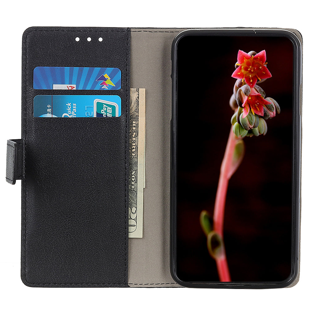 For Xiaomi Redmi Note 13 5G / 13 5G (China) Case PU Leather Shockproof Phone Wallet Cover - Black