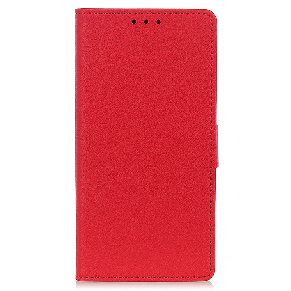 For Xiaomi Redmi Note 13 5G / 13 5G (China) Case PU Leather Shockproof Phone Wallet Cover - Red