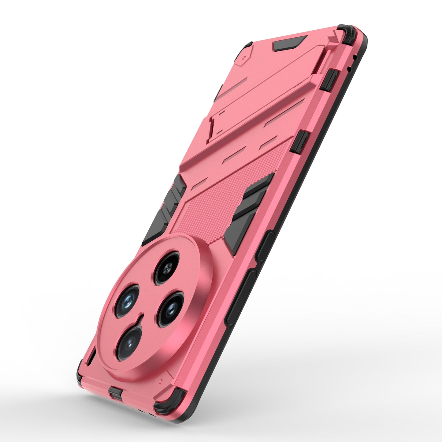 For vivo X100 Pro 5G Kickstand Phone Case Dual Layer Shock-Absorption Cover - Rose