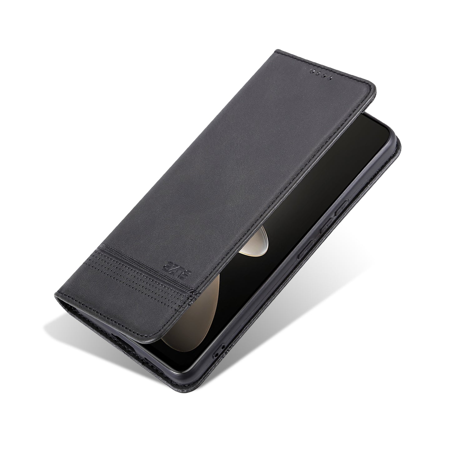 AZNS For vivo X100 5G Phone Case Flip Stand PU Leather Protective Cover - Black