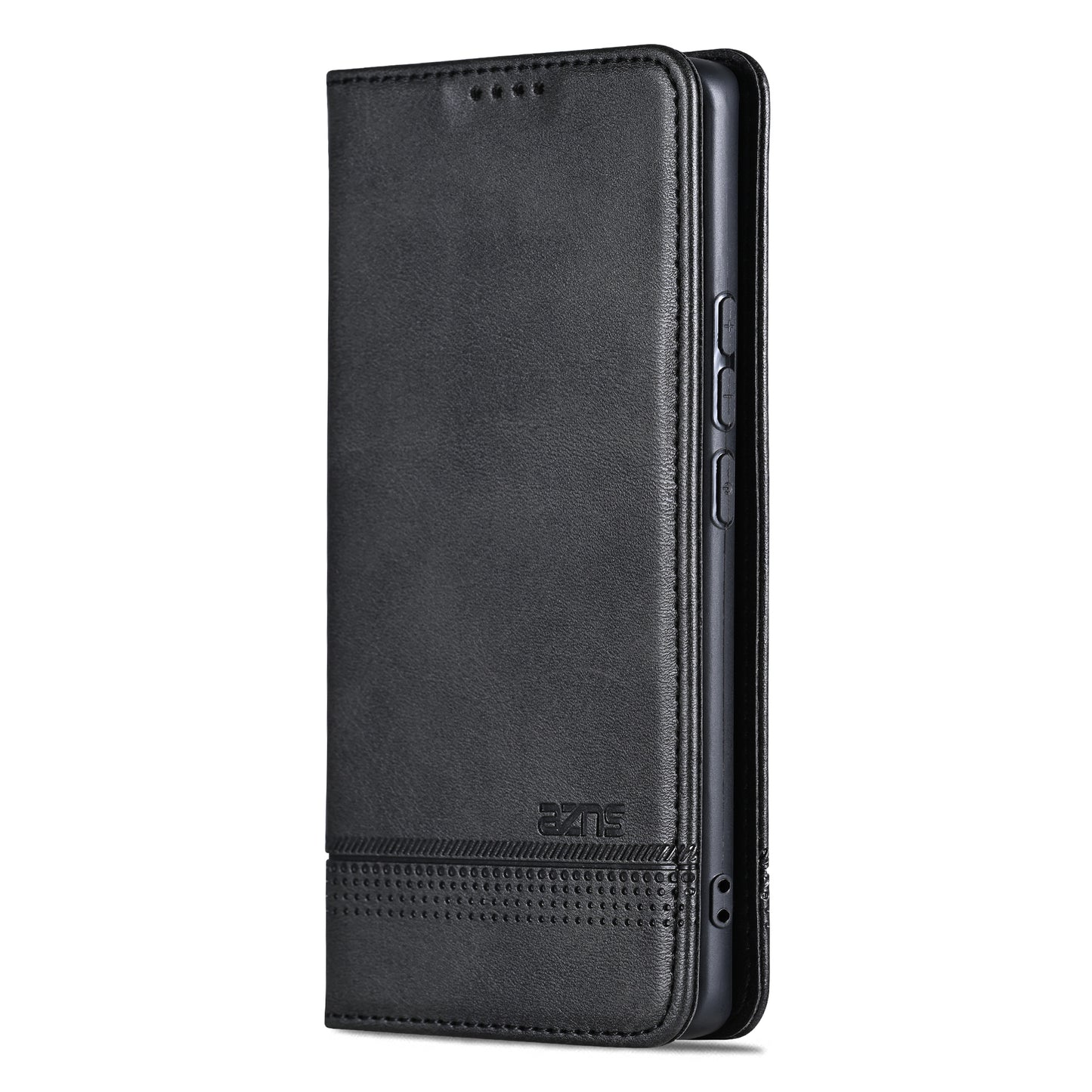 AZNS For vivo X100 5G Phone Case Flip Stand PU Leather Protective Cover - Black