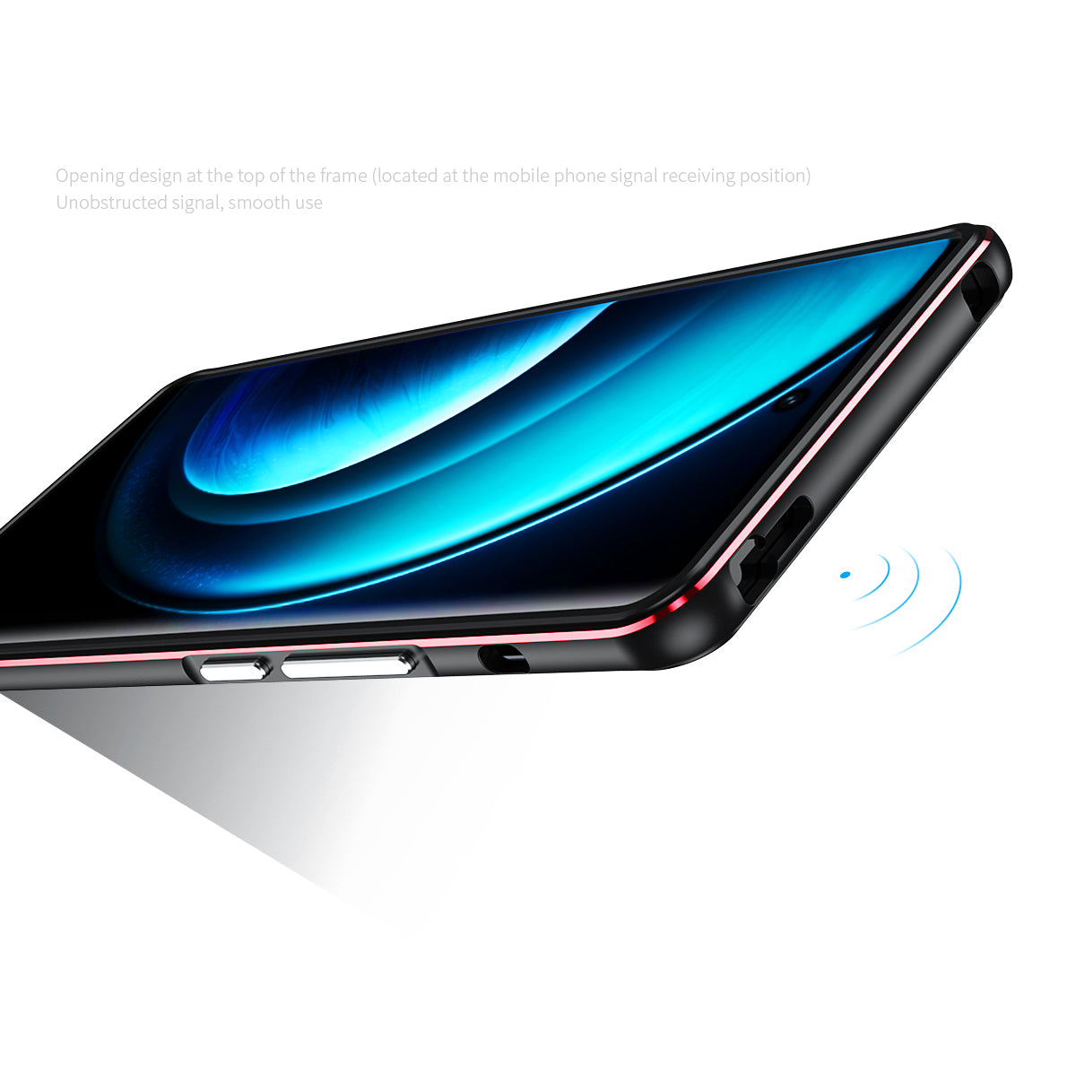 For vivo X100 5G Bumper Case Metal Frame Camera Lens Protective Cover - Blue / Silver