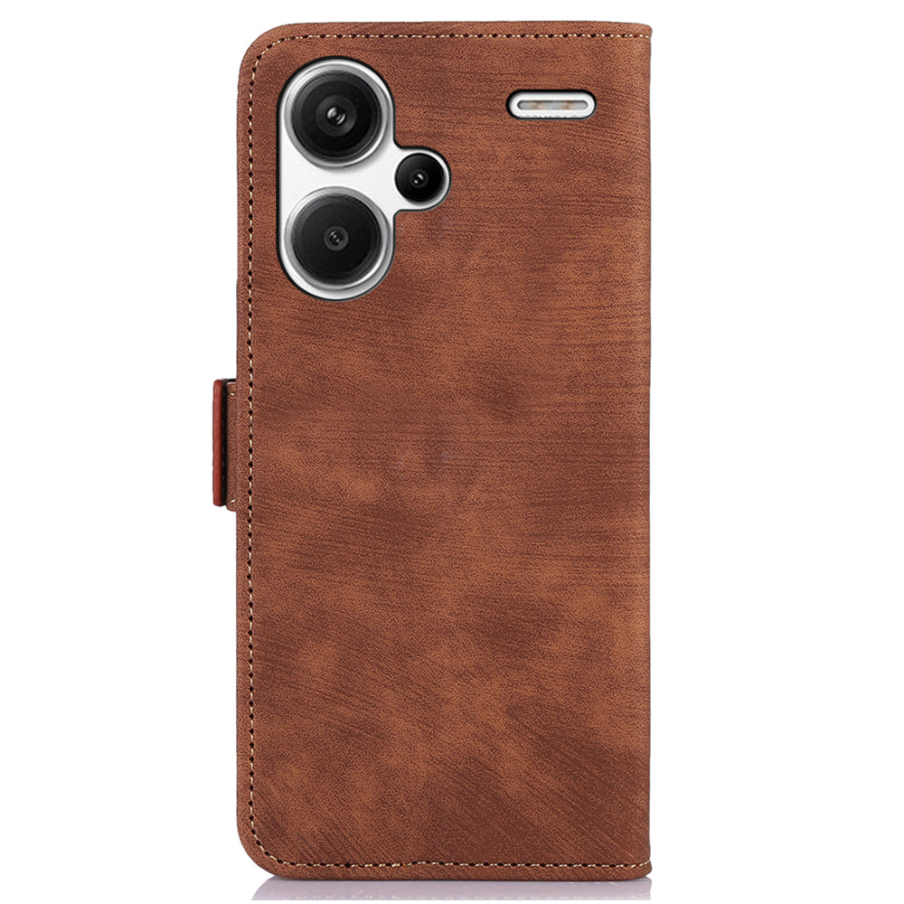 ABEEL For Xiaomi Redmi Note 13 Pro+ 5G Cell Phone Case PU Leather Wallet Vintage Flip Cover - Brown