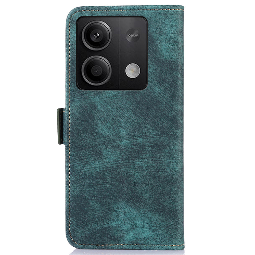 ABEEL For Xiaomi Redmi Note 13 5G Case Retro PU Leather Wallet Flip Phone Protector - Green