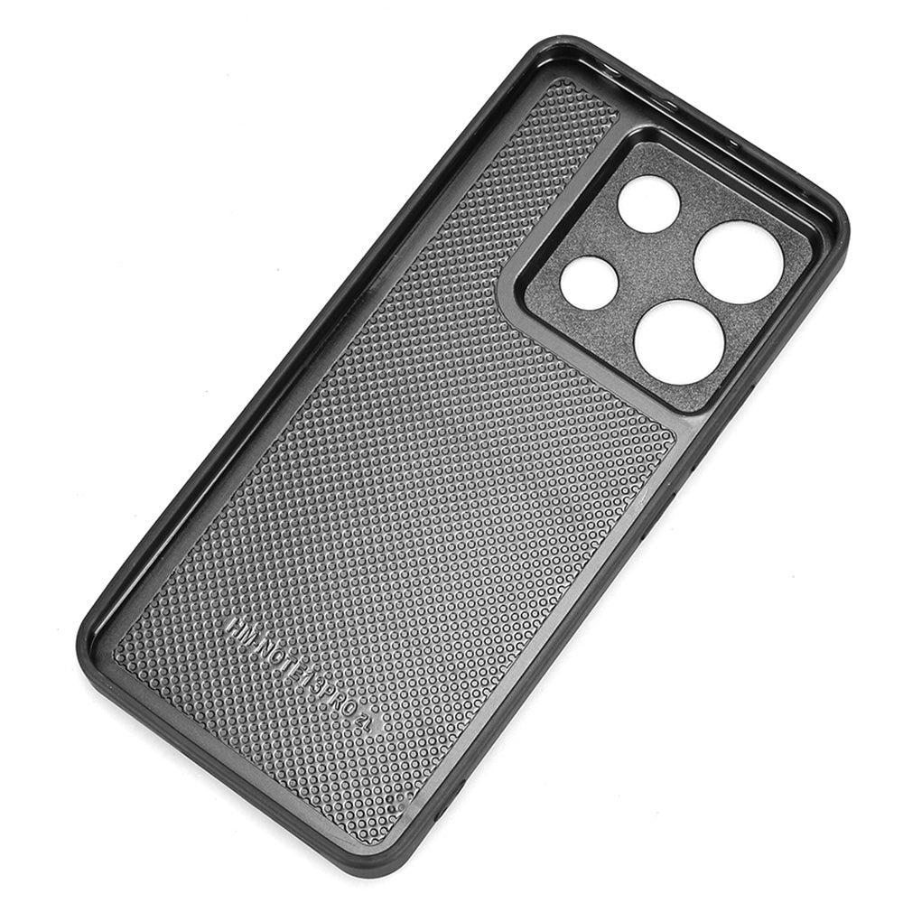 For Xiaomi Redmi Note 13 Pro 5G / Poco X6 5G Phone Case PU Leather Coated PC+TPU Cover - Black