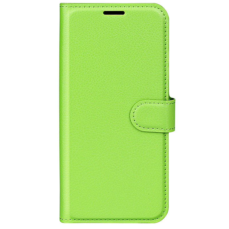 For vivo X100 Pro 5G Cell Phone Case Litchi Texture Leather Wallet Anti-shock Cover - Green
