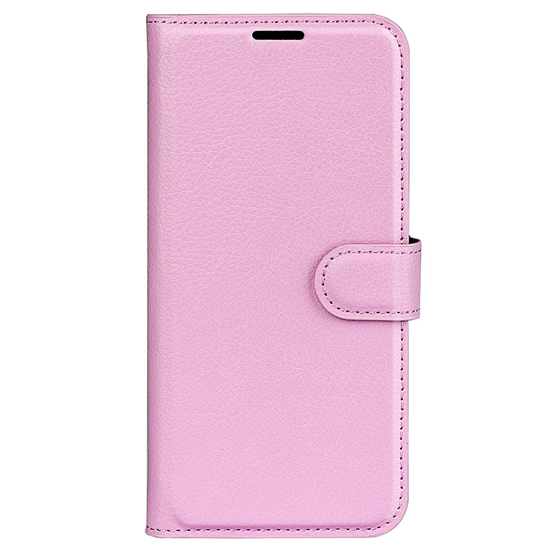 For vivo X100 5G Cell Phone Case Litchi Texture Shockproof Leather Stand Cover - Pink