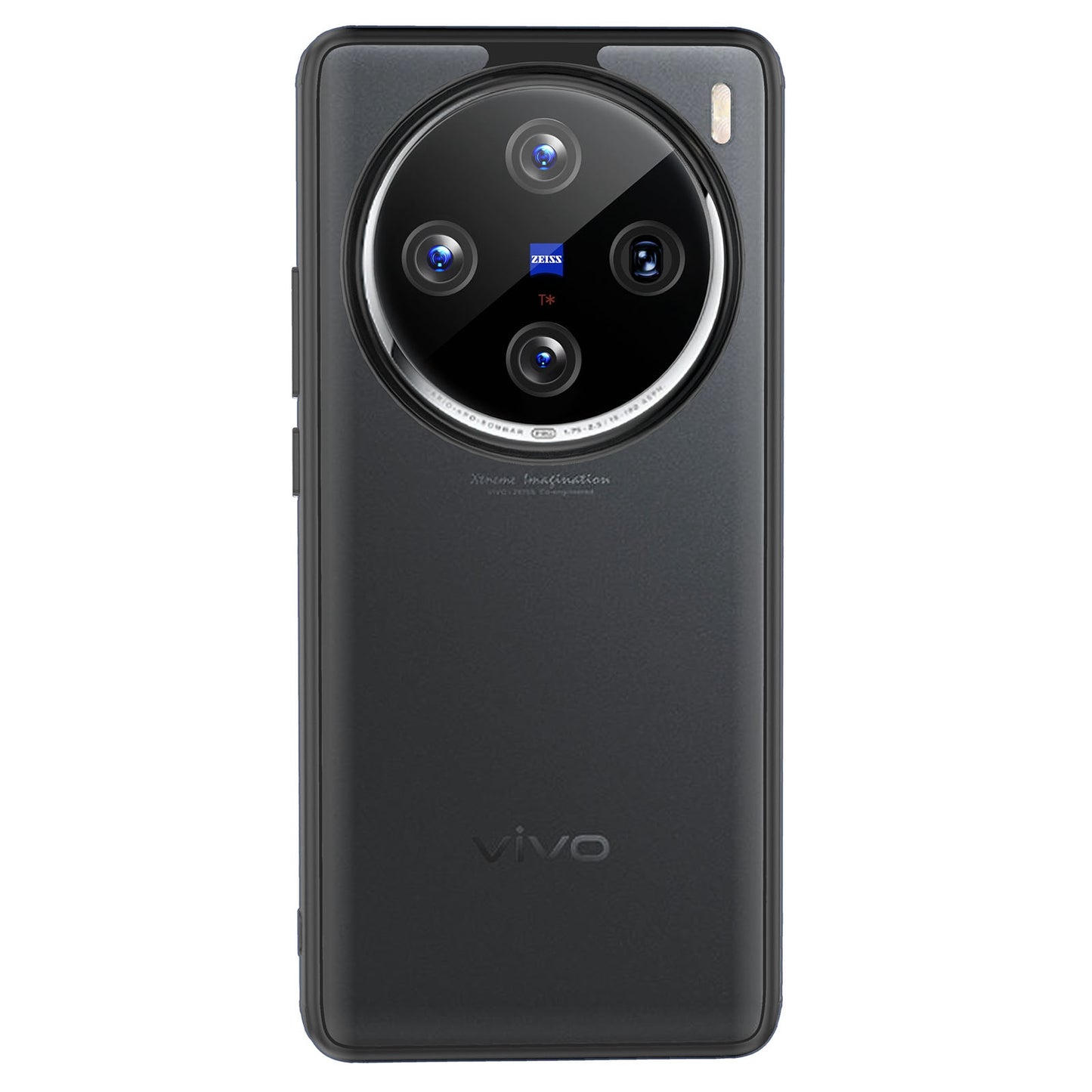 For vivo X100 5G Cell Phone Case TPU + PC Reinforced Corner Back Shell - Matte Black