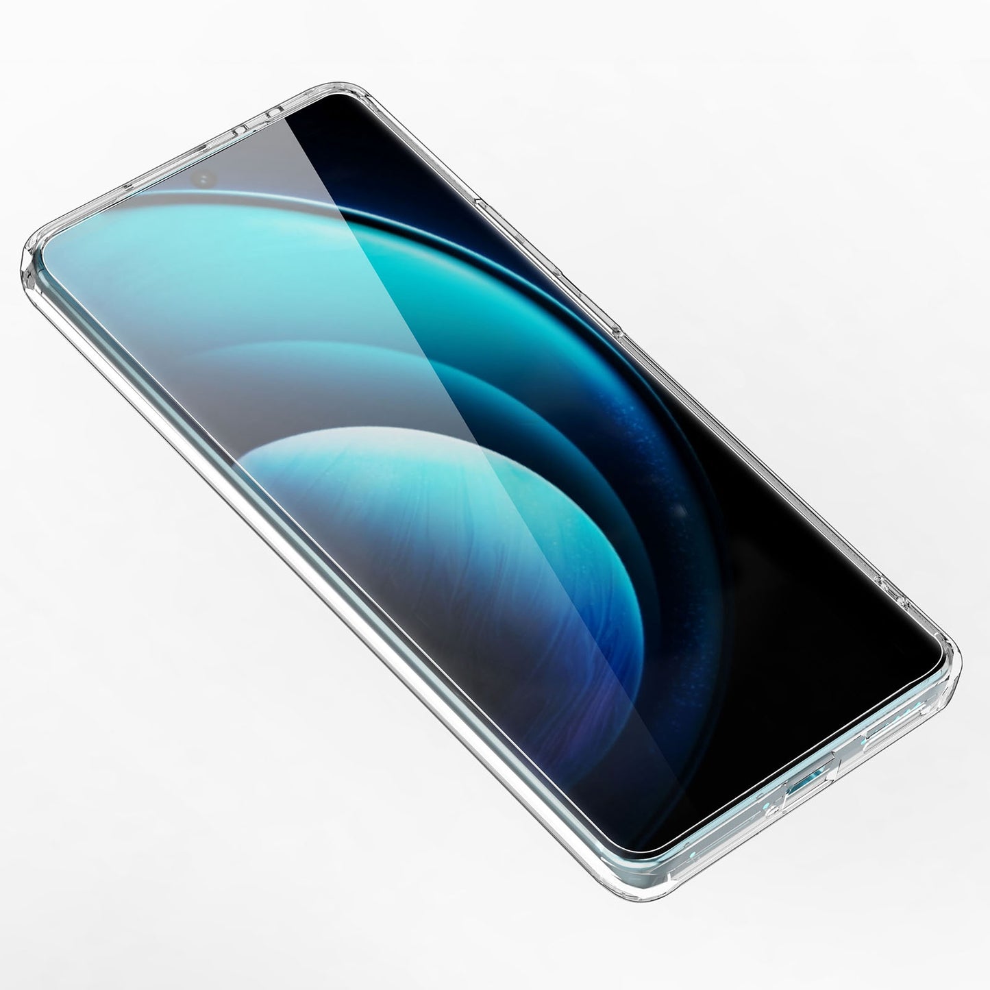 For vivo X100 Pro 5G Protective Case Hard PC+Soft TPU Shell Cover - Transparent