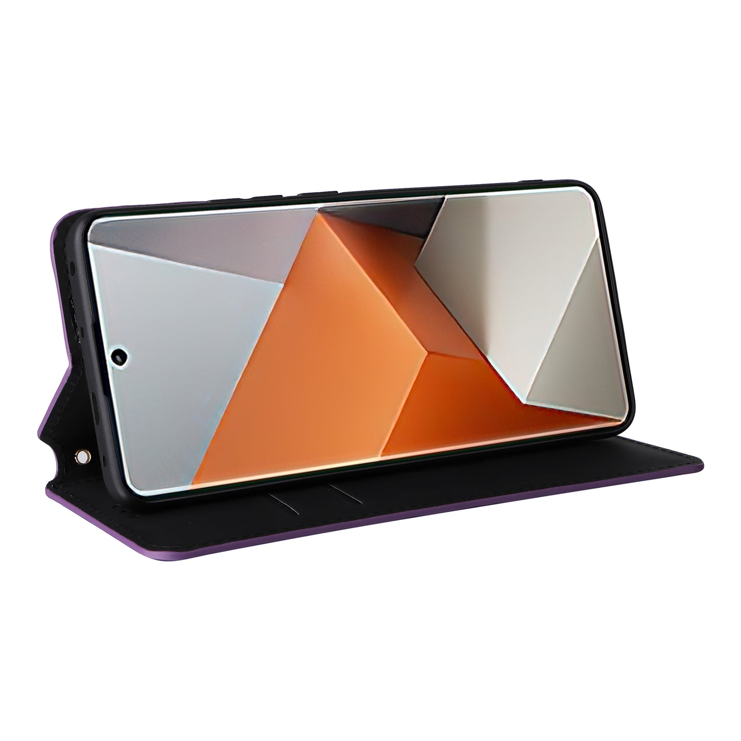 For Xiaomi Redmi Note 13 Pro+ 5G Case Rhombus Imprinted PU Leather Cover with Wallet - Purple