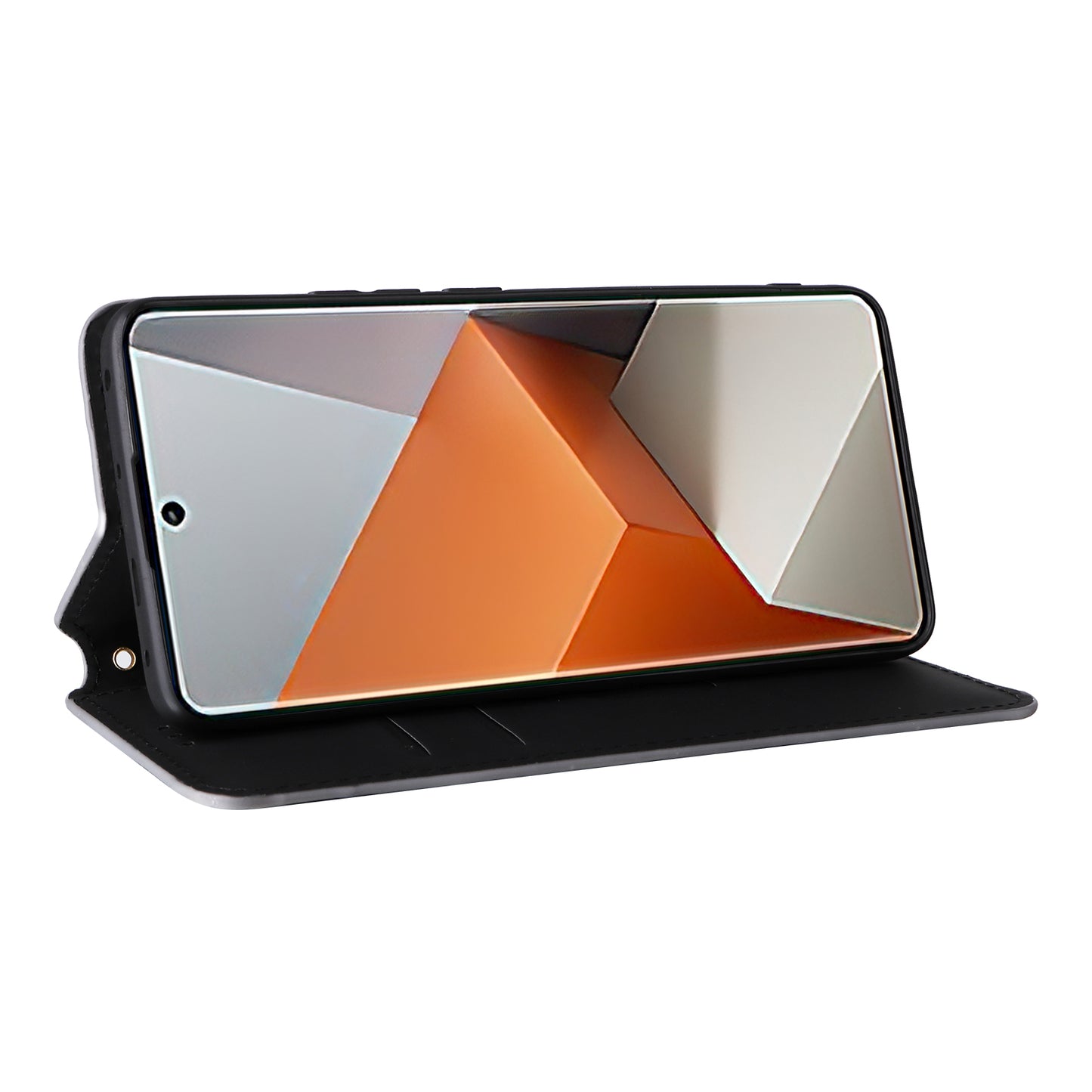 For Xiaomi Redmi Note 13 Pro+ 5G Case Rhombus Imprinted PU Leather Cover with Wallet - Silver