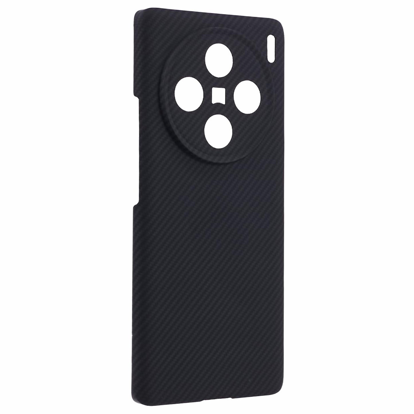 For vivo X100 5G Black Phone Case 600D Fine Textured Aramid Fiber Cover with Precise Cutouts