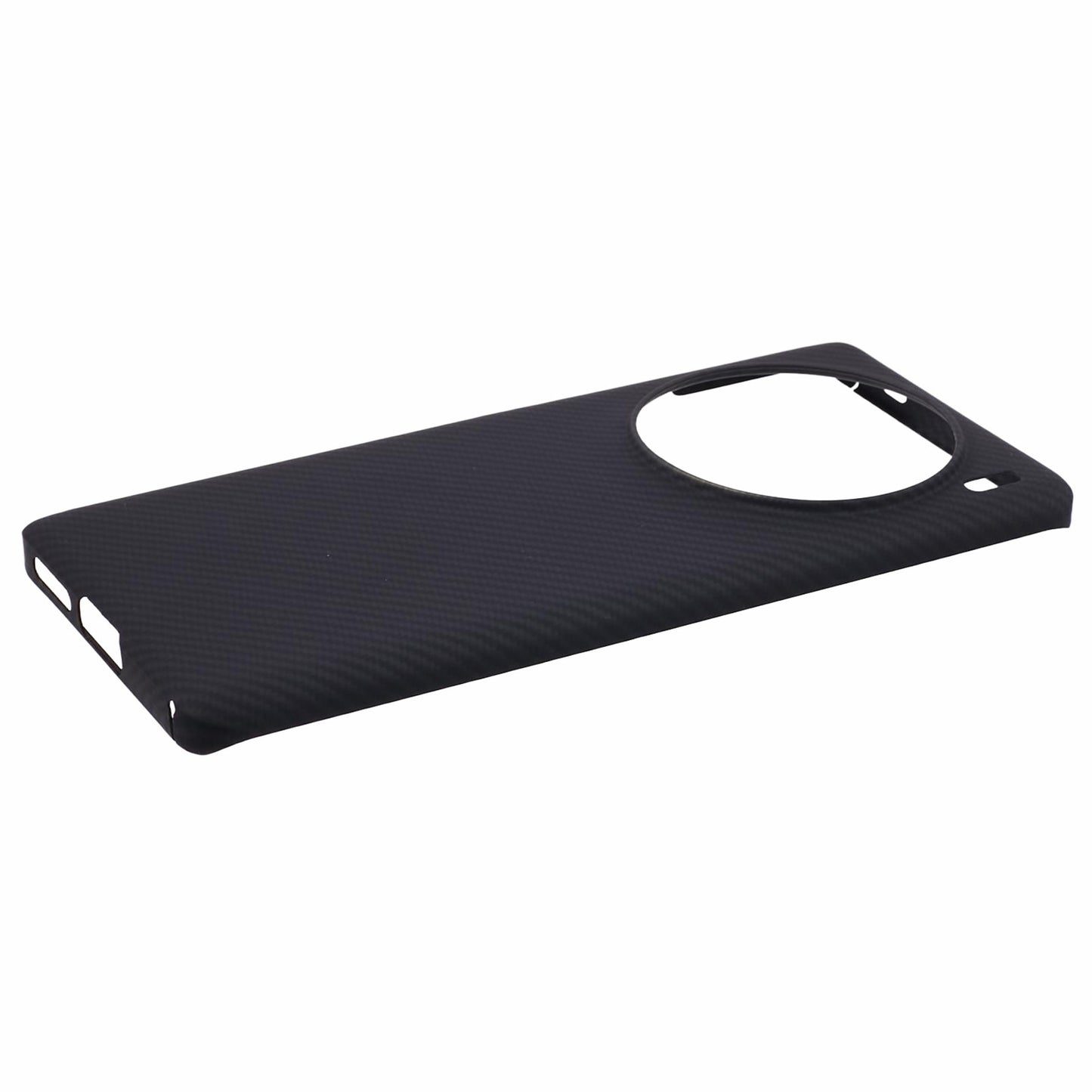 For vivo X100 5G Case 600D Fine Textured Aramid Fiber Cell Phone Protector with Big Lens Cutout - Black