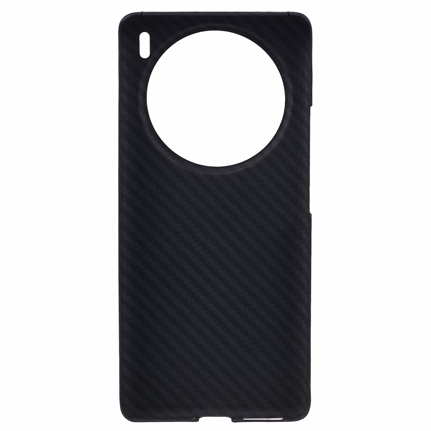 For vivo X100 5G Case 1500D Coarse Texture Aramid Fiber Back Cover with Big Lens Cutout - Black