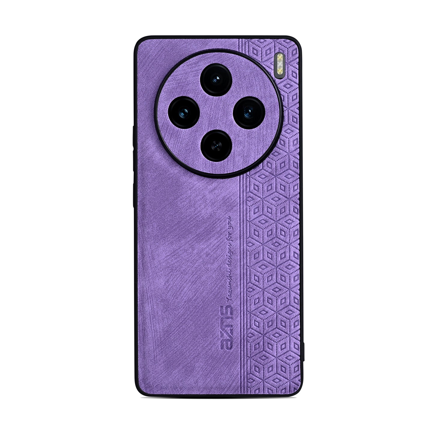 AZNS For vivo X100 5G Phone Case PU Leather+TPU Slim Protective Shockproof Cover - Purple