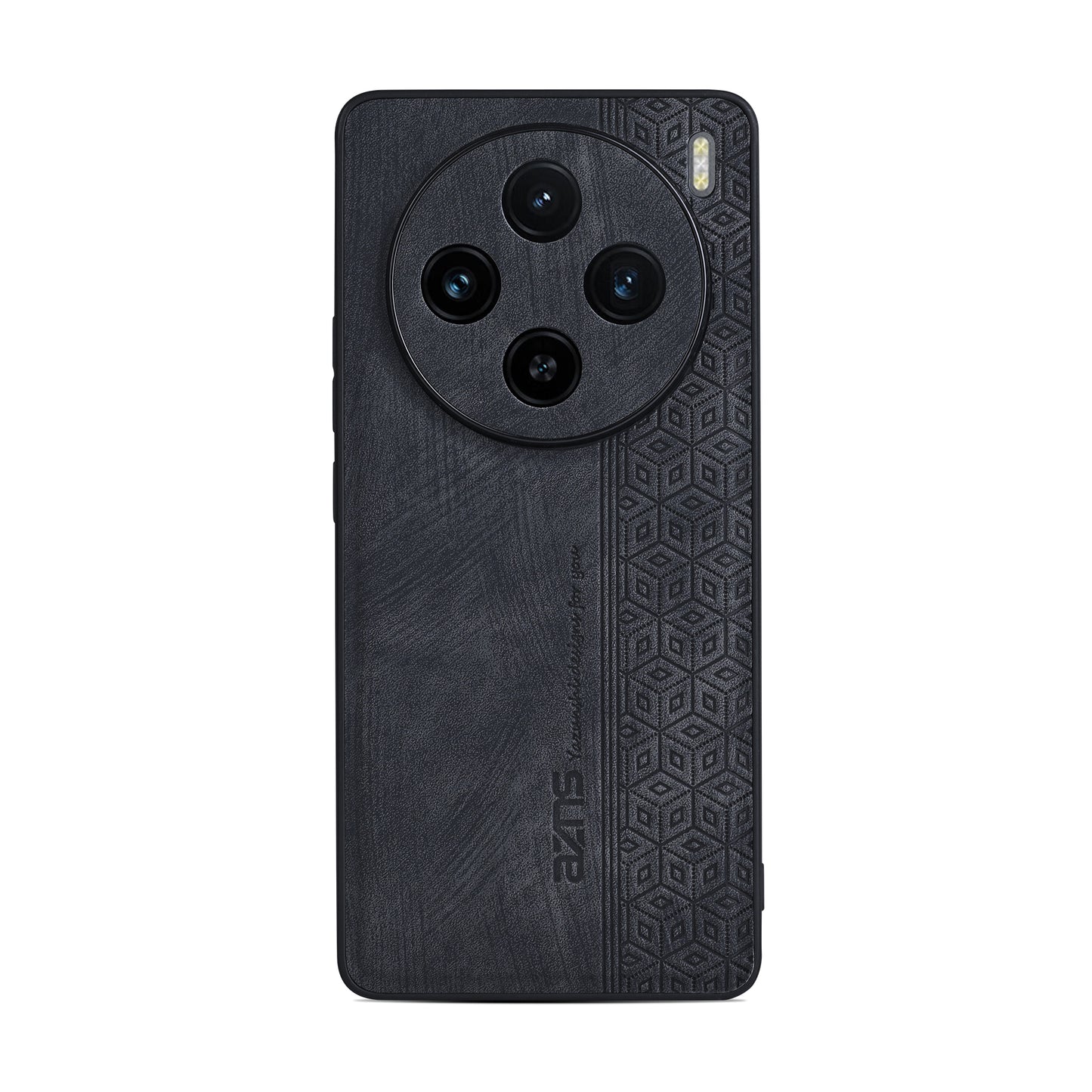 AZNS For vivo X100 5G Phone Case PU Leather+TPU Slim Protective Shockproof Cover - Black