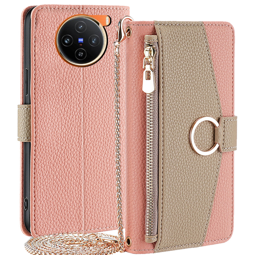 For vivo X100 5G Wallet Case with Card Holder PU Leather Phone Cover C