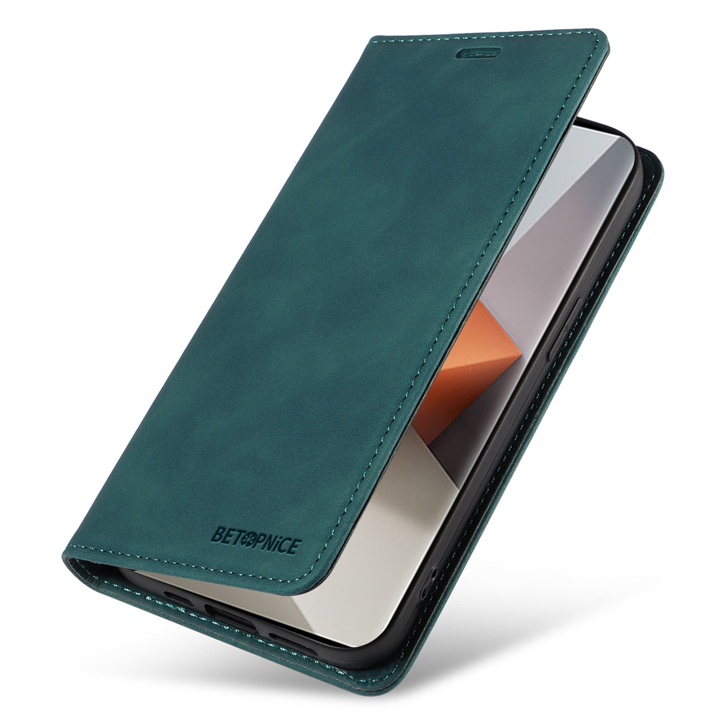 BETOPNICE 003 for Xiaomi Redmi Note 13 Pro+ 5G Wallet Case RFID Blocking Leather Cover - Green