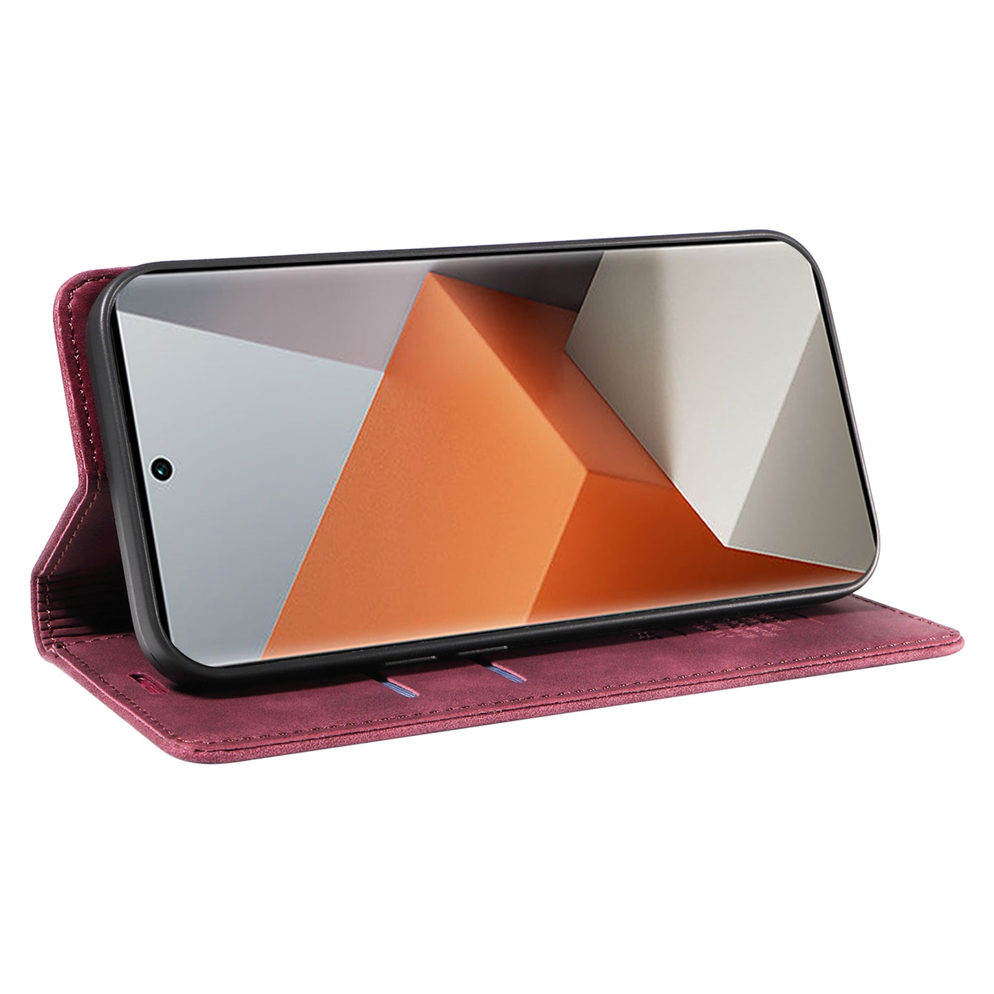 BETOPNICE 003 for Xiaomi Redmi Note 13 Pro+ 5G Wallet Case RFID Blocking Leather Cover - Red