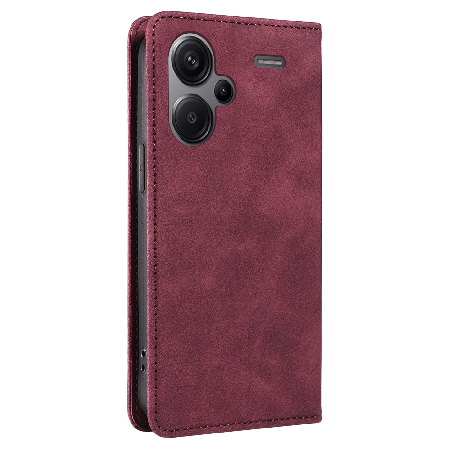 BETOPNICE 003 for Xiaomi Redmi Note 13 Pro+ 5G Wallet Case RFID Blocking Leather Cover - Red