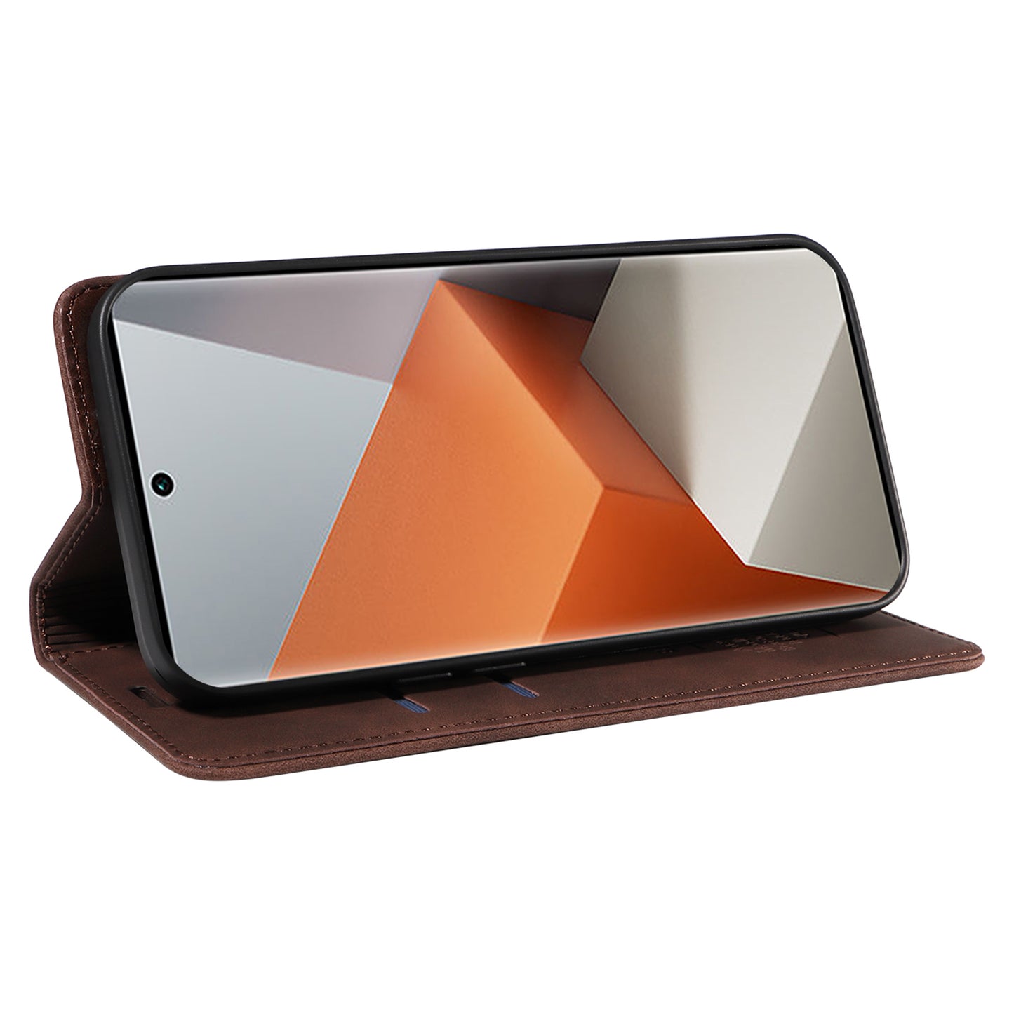 BETOPNICE 003 for Xiaomi Redmi Note 13 Pro+ 5G Wallet Case RFID Blocking Leather Cover - Brown