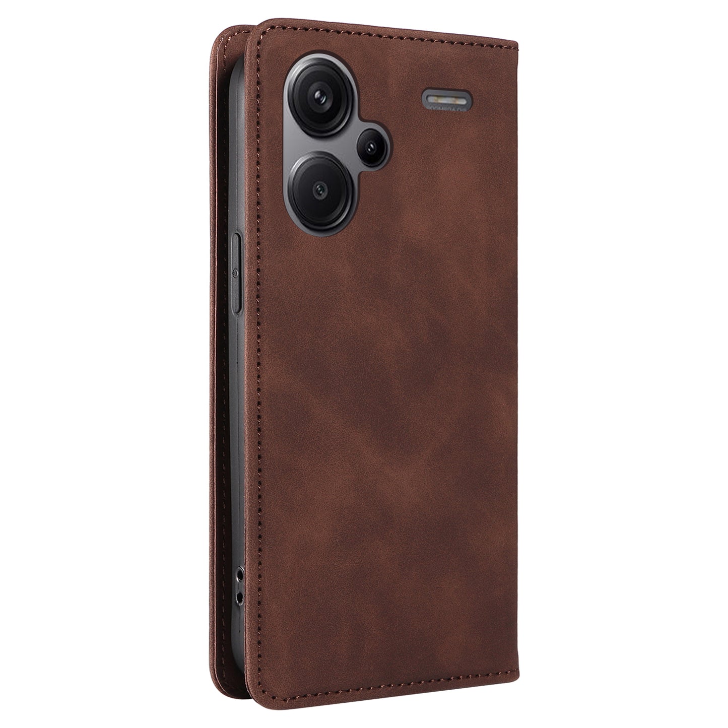 BETOPNICE 003 for Xiaomi Redmi Note 13 Pro+ 5G Wallet Case RFID Blocking Leather Cover - Brown