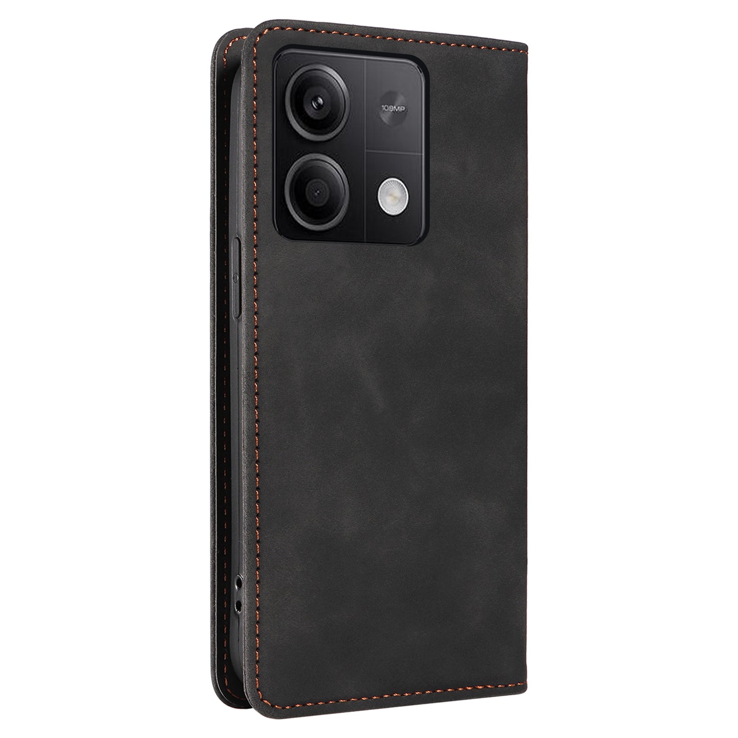 BETOPNICE 003 for Xiaomi Redmi Note 13 5G Leather Case RFID Blocking Stand Wallet - Black