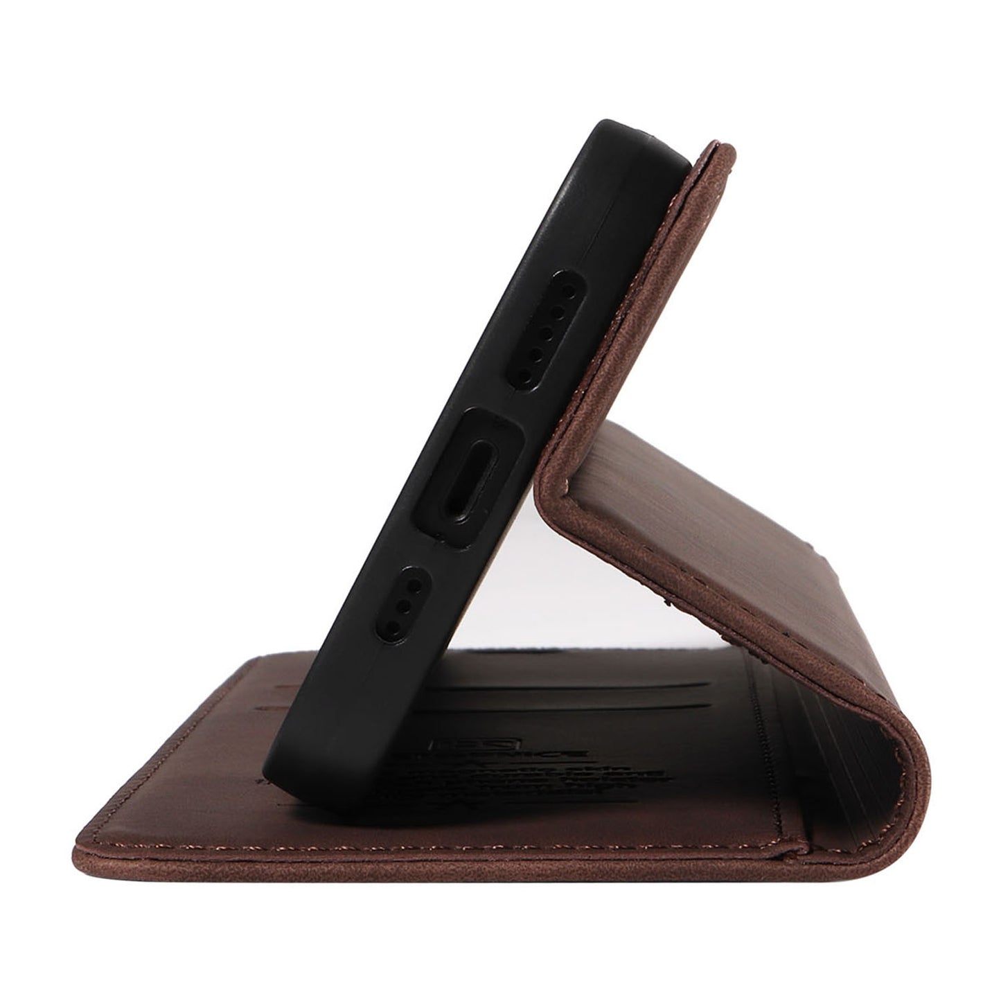 BETOPNICE 003 for Xiaomi Redmi Note 13 5G Leather Case RFID Blocking Stand Wallet - Brown