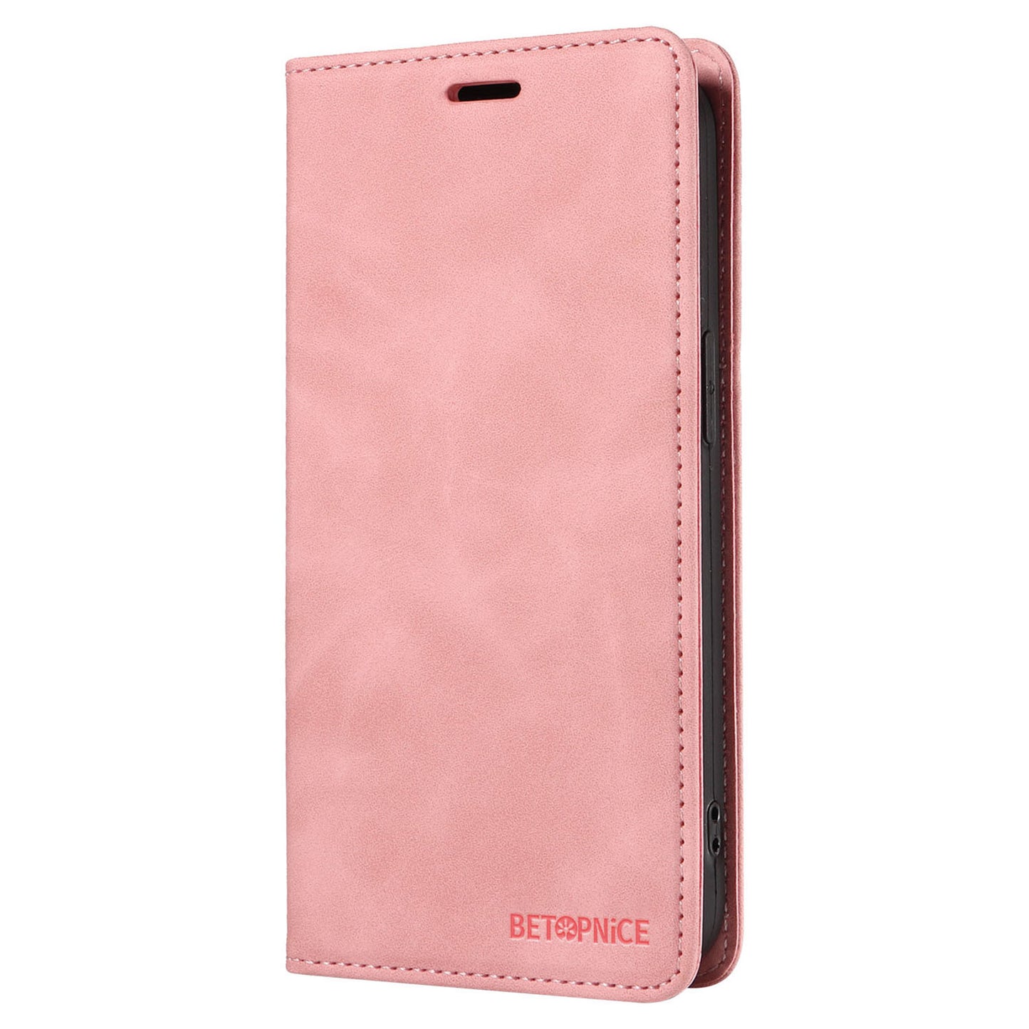 BETOPNICE 003 for Xiaomi Redmi Note 13 5G Leather Case RFID Blocking Stand Wallet - Pink