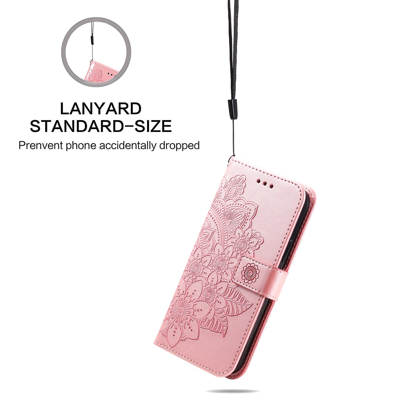 For Xiaomi Redmi Note 13 5G Case Leather Wallet Stand Cover, Blossoming Flower Printing - Pink