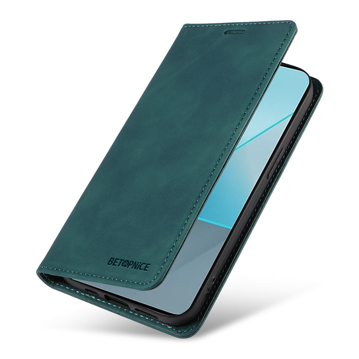BETOPNICE 003 for Xiaomi Redmi Note 13 Pro 5G Case RFID Blocking Leather Cover with Card Holder - Green