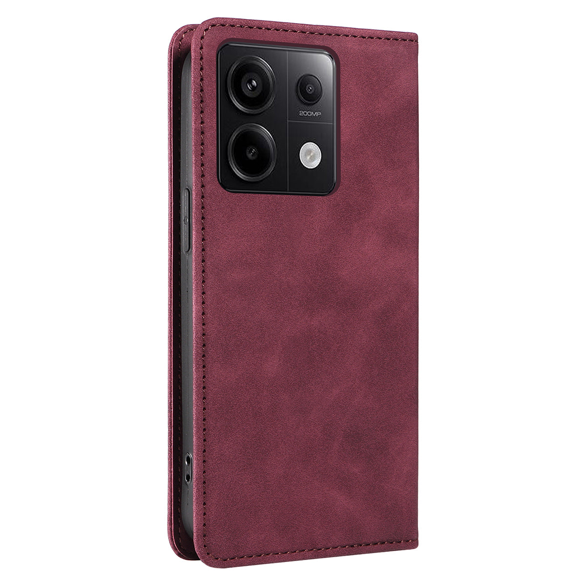 BETOPNICE 003 for Xiaomi Redmi Note 13 Pro 5G Case RFID Blocking Leather Cover with Card Holder - Red