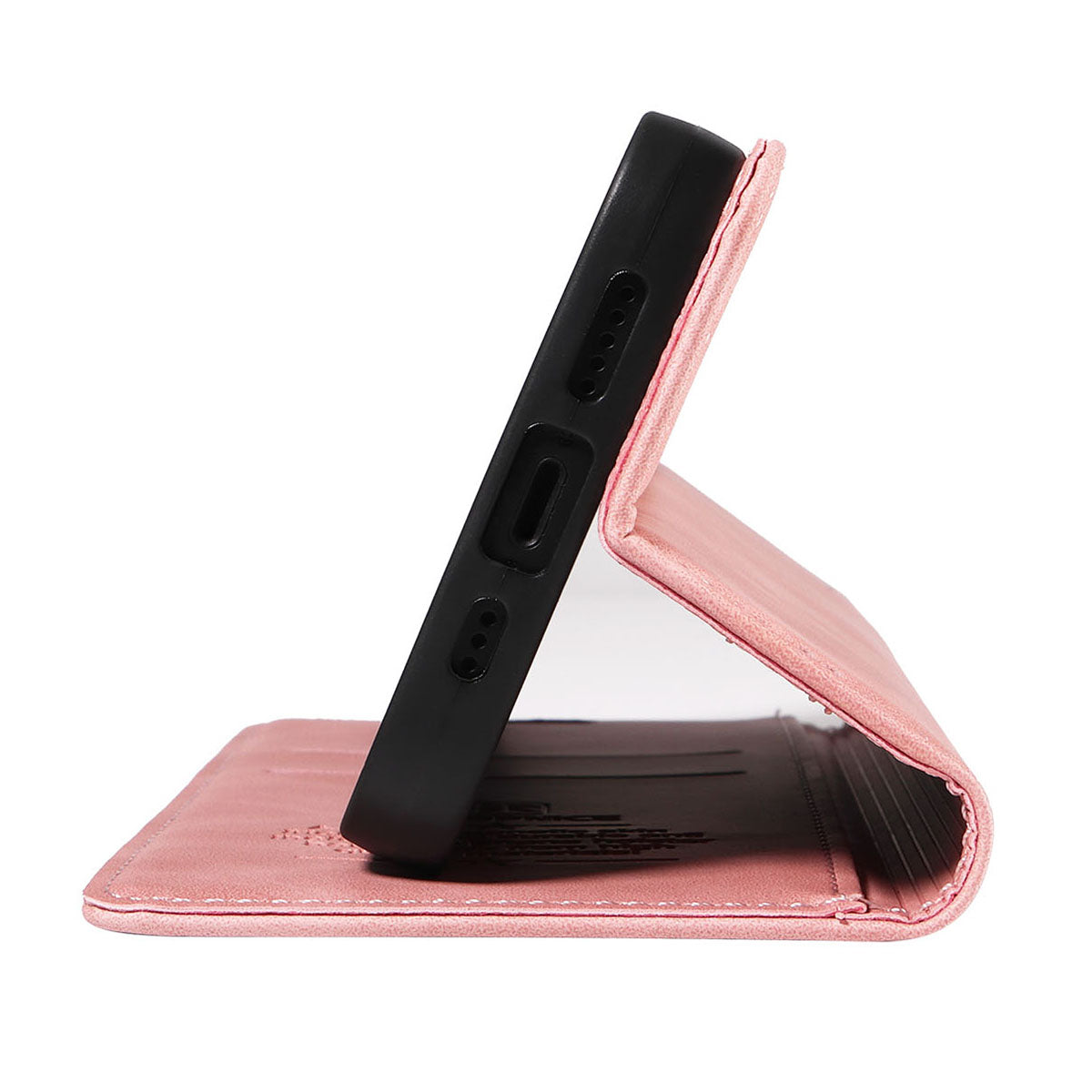 BETOPNICE 003 for Xiaomi Redmi Note 13 Pro 5G Case RFID Blocking Leather Cover with Card Holder - Pink