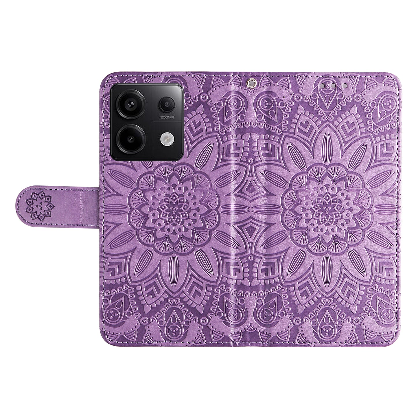 For Xiaomi Redmi Note 13 Pro 5G / Poco X6 5G Wallet Case with Strap Leather Phone Cover Stand - Purple
