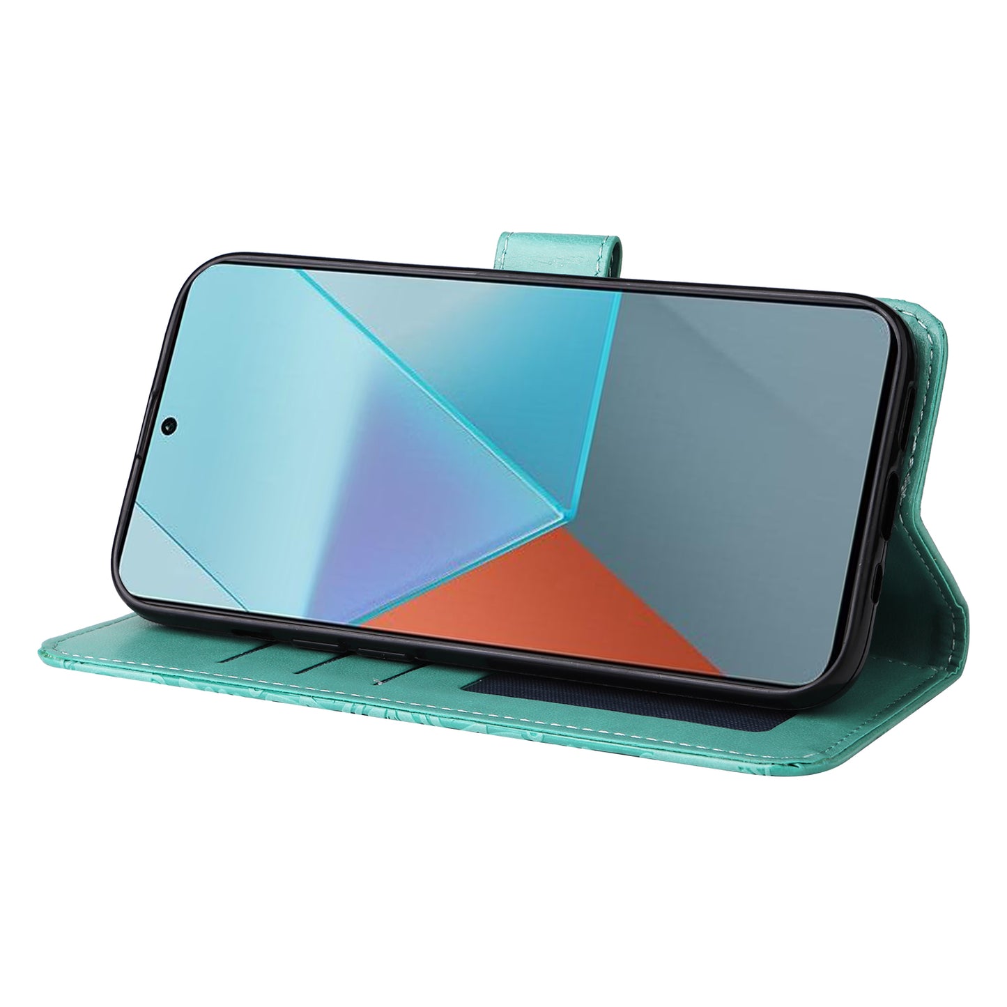 For Xiaomi Redmi Note 13 Pro 5G / Poco X6 5G Wallet Case with Strap Leather Phone Cover Stand - Green